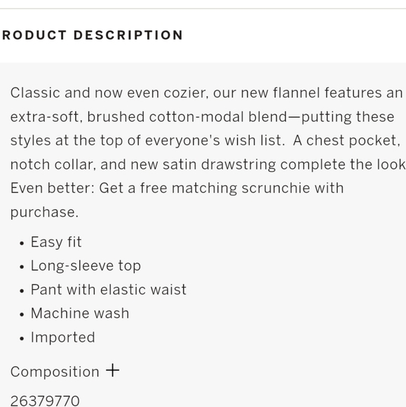 👀50% OFF👀 💕NWT‼️ Victoria's Secret brand Plaid Flannel Long PJ Set - Picture 4 of 10